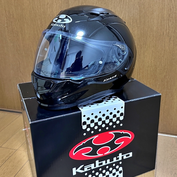 【超美品】OGK Kabuto KAMUI3 Lサイズ ブラックメタリック KAMUI-Ⅲ カムイ3 フルフェイスヘルメット