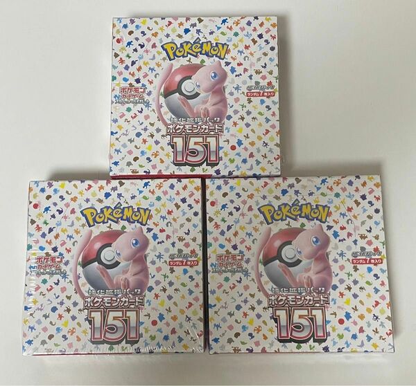 3BOXセット ポケモンカード151 シュリンク付きBOX 新品未開封 ポケカ
