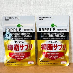 ナップル　抑脂サプリ（10日分 60粒）×２　機能性表示食品〜食事の脂肪の吸収を抑え、食後の中性脂肪の上昇を抑える〜