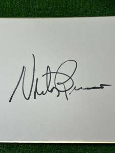  Professional Wrestling la-* Victor libela autograph autograph square fancy cardboard / New Japan Professional Wrestling / all Japan Professional Wrestling / Anne tonio. tree / Asia tag / Showa Retro 