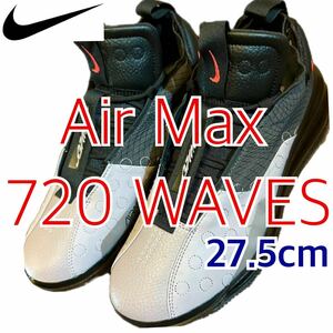 NIKE AIR MAX 720 waves ナイキ エア マックス 1 90 95 フォース バッシュ AJ 270 27.5 新品 シルバー グレー DMSX Jordan ウェーブス