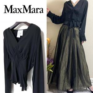 Max Mara Max Mara ...! шелк 100% блуза чёрный SM шелк 