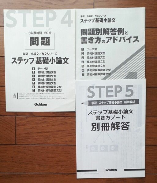 ステップ基礎小論文　問題別解答例と書き方のアドバイス　別冊解答付き