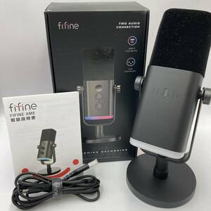 【通電のみ確認済】FIFINE AmpliGame USB/XLR スタンドアロンマイク ストリーマー ゲーマー コンテンツクリエイター AM8/Y21244-T2