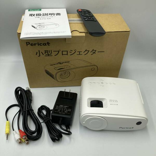 【通電確認済み】Pericat X26 プロジェクター 小型 1080p Wi-Fi Bluetooth/Y21459-S1