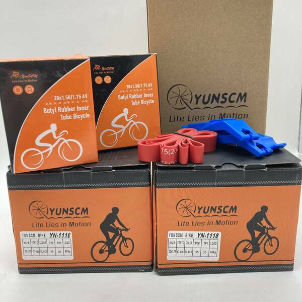 【2本セット】YunSCM 20x1.75 タイヤ 20x1.75 47-406自転車タイヤ+自転車チューブ /Y21654-T3