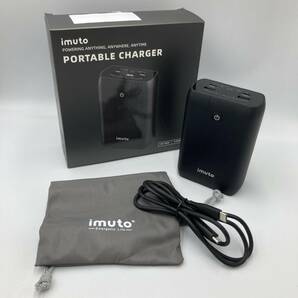 【通電確認済】imuto モバイルバッテリー 20000mAh X4G ブラック ポータブル充電器 /Y22053-O2