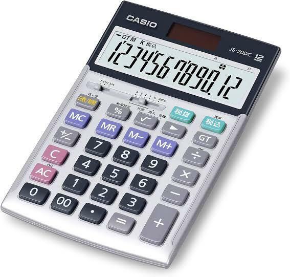 CASIO(カシオ) 本格実務電卓 12桁 日数&時間計算 ジャストタイプ シルバー JS-20DC-N 