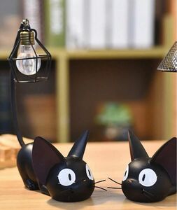 送料無料　新品　1個　動作確認済み　電池付き　黒猫　魔女の宅急便　ジジ似ランプ　照明　ライト　間接照明　