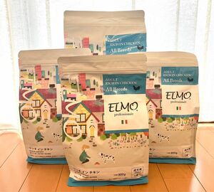 ELMO リッチインチキン 成犬用　合計4袋！（800g×3と、3㎏×1 ）