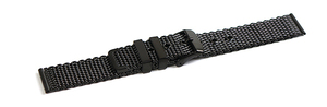 腕時計 ベルト ステンレス ミラレーゼ メッシュ 22mm 黒 セパレートタイプ mm-n01-bk