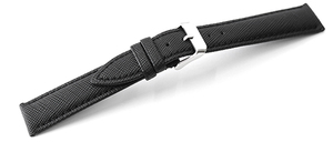 腕時計 レザー ベルト 20mm 黒 キリコスタ型押し 牛革 ピンバックル シルバー ar02bk-n-s 腕時計 バンド 交換