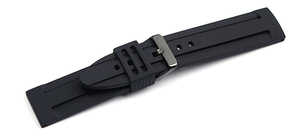 腕時計 ラバー ベルト 22mm 黒 ブラック シリコン ピンバックル 黒 ブラック yn-bk-b 腕時計 ベルト バンド 交換