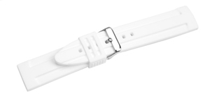 腕時計 ラバー ベルト 24mm 白 ホワイト シリコン ピンバックル シルバー yn-wh-s 腕時計 ベルト バンド 交換