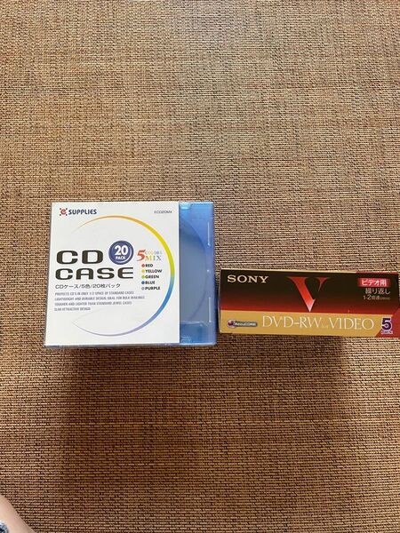 DVD-RW 5パック CDケース20パック