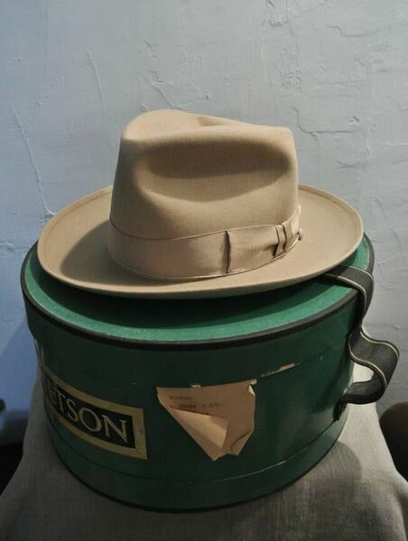 40s EXS VINTAGE STETSON 3/8 ヴィンテージ ステットソン フラッグシップ 59cm ベージュ ワントーン ハット ジョニーデップ ウィペット