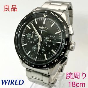  хорошая вещь * батарейка новый товар * включая доставку * Seiko SEIKO Wired WIRED хронограф smoseko мужские наручные часы черный VK63-K006 AGAW401