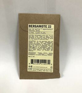 《送料無料》ルラボ ベルガモット 22 オードパルファム 0.75ml サンプル ※未開封・お箱無し※ #BERGAMOTE 22 EDP #ル ラボ