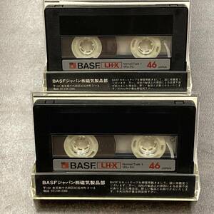 1927BT BASF LH-X 46 minute normal 2 ps cassette tape /Two BASF LH-X 46 Type I Normal Position Audio Cassette