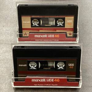 1934BTmak cell UDII 46 minute Hi Posi 2 ps cassette tape /Two Maxell UDII 46 Type II High Position Audio Cassette