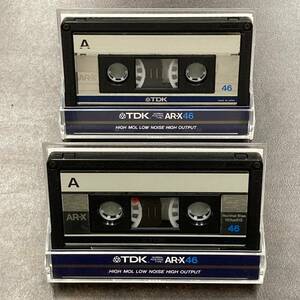 1942BT TDK AR-X 46分 ノーマル 2本 カセットテープ/Two TDK AR-X 46 Type I Normal Position Audio Cassette