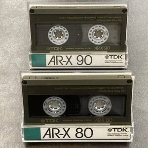 1943BT TDK AR-X 80 90分 ノーマル 2本 カセットテープ/Two TDK AR-X 80 90 Type I Normal Position Audio Cassette