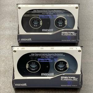 1972BT マクセル METALCapsule 90分 メタル 2本 カセットテープ/Two Maxell METALCapsule 90 Type IV Metal Position Audio Cassette