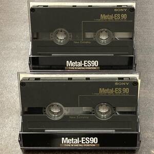 2031BT ソニー METAL-ES 90分 メタル 2本 カセットテープ/Two SONY METAL-ES 90 Type IV Metal Position Audio Cassette