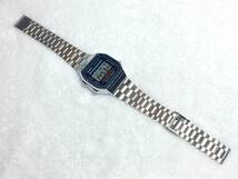 CASIO デジタル 腕時計 A168 シルバー メタルベルト ELバックライト 稼動 中古 チープカシオ チプカシ スタンダード シンプル_画像2