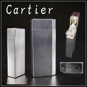 【秀】ZB437 カルティエ 【Cartier】 ガスライター シルバー／時代のすれあり 美品！ｒ