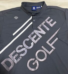 デサントゴルフ　ドライストレッチ　スタンドカラーポロシャツ　サイズO 極美品　速乾