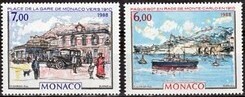 モナコ公国『ベル・エポックの絵画(２種)』１９８８年５月２６日発行 (未使用切手)