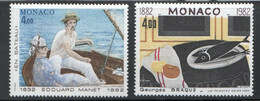 モナコ公国『名作絵画(２種)』１９８２年１１月８日発行 (未使用切手)