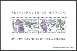 モナコ公国『冬季五輪競技-カナダ(小型)』１９８８年２月１５日発行 (未使用切手)
