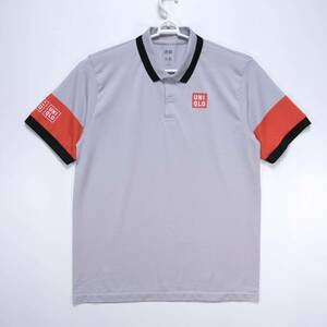 【送料無料】UNIQLO(ユニクロ)/錦織圭選手着用モデル/NKドライEXポロシャツ/全豪オープンテニス2021/ライトグレー/Lサイズ