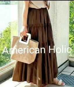 アメリカンホリック　 American Holic インド綿ティアードスカート　