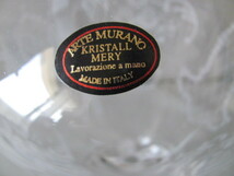 ◆イタリア製切子花瓶「ARTE MURANO　KRISTALL MERY」高さ37.5㎝・シール付き美品_画像5