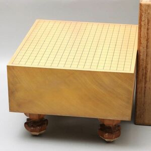 Z139. 囲碁道具 天然木 柾目 碁盤 厚み17.5cm 重さ13.4kg