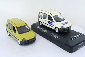 solido RENAULT KANGOO Europe 1 ルノー カングー 1/43 フランス製 2台 ニサレ