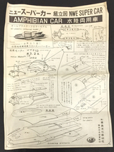 未組立 アオシマ 宇宙パトロール銀河隊 ニュースーパーカー水陸両用車 プラモデル 説明書 外箱付き 当時物 現状品_画像7