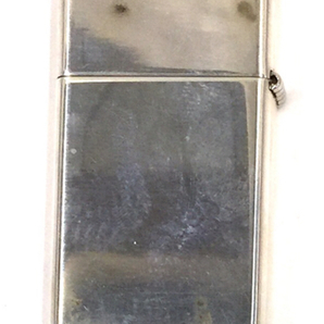 ZIPPO スターリングシルバー スリムタイプ オイルライター 保存箱付き 火花 ジッポの画像2