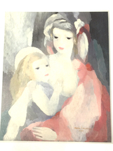 1円 マリー・ローランサン MOTHER AND CHILD 母と子 プリントアート ポスター 額縁サイズ 41cm×32cm 現状品_画像2