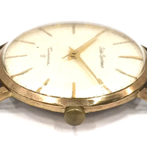 セイコー スポーツマチック 手巻き 機械式 腕時計 ホワイト文字盤 稼働品 社外ベルト J14092E QR052-217の画像3