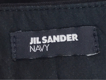 ジルサンダー ネイビー サイズ32 テーパードパンツ ウール混 レディース ブラック ボトムス JIL SANDER NAVY_画像4