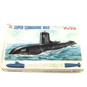 未組立 イッコー スーパーサブマリン マックス 潜水艦 プラモデル 説明書 外箱付き 当時物 ビンテージの画像1