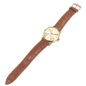 セイコー キングセイコー 手巻き 機械式 腕時計 メンズ ゴールドカラー文字盤 稼働品 社外ベルト QR052-251の画像4