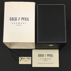 ゴールドファイル デイト クォーツ 腕時計 G21000 メンズ 未稼働品 付属品あり GOLD PFEIL QR052-157の画像8