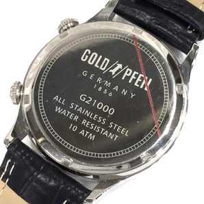 ゴールドファイル デイト クォーツ 腕時計 G21000 メンズ 未稼働品 付属品あり GOLD PFEIL QR052-157の画像2
