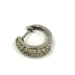 メーカー不明 留め具 K18WG メレダイヤモンド 0.25CT ピアス 片耳のみ レディース アクセサリー 総重量約1.2g 現状品