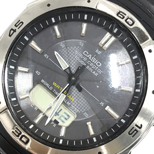 カシオ ウェーブセプター タフソーラー アナデジ 腕時計 WVA-470 稼働品 メンズ 純正ベルト ファッション小物 CASIO